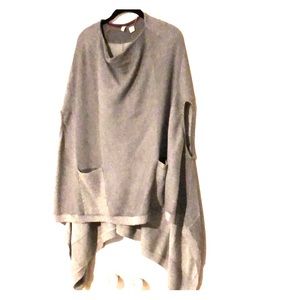 Anthropologie: Moth Gray Sleeveless Poncho